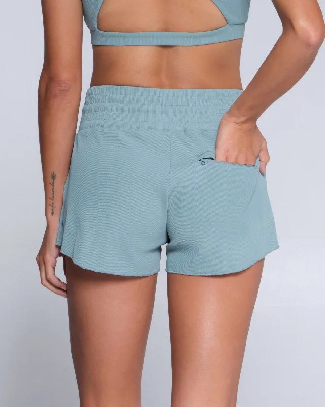 Beach Break Rib Swim Short - Sage