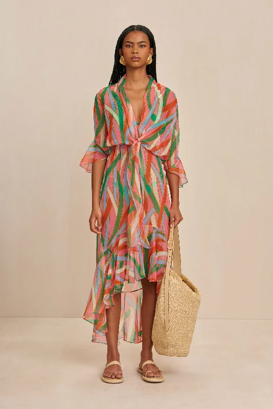 DELIRA COVERUP - VINTAGE STRIPE PRINT