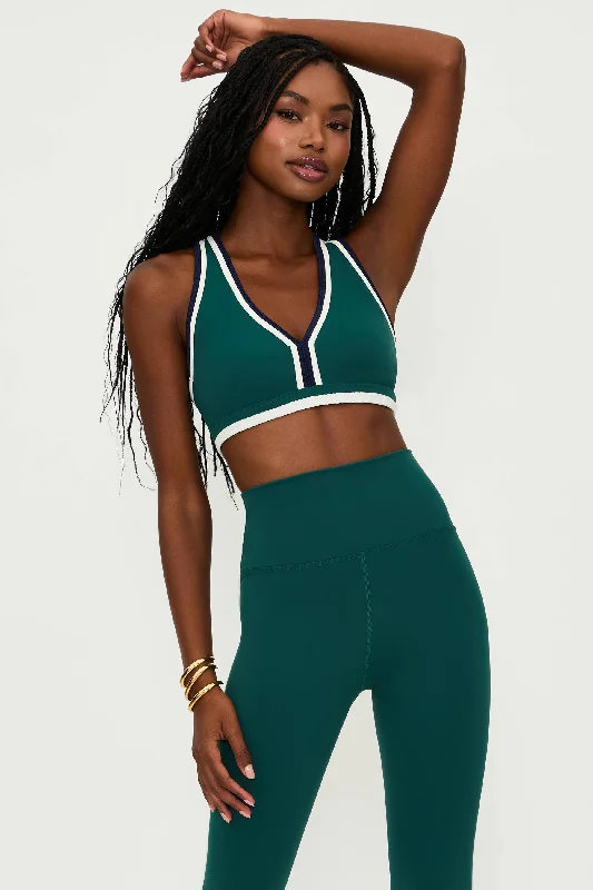 Ida Top Pine Green Colorblock