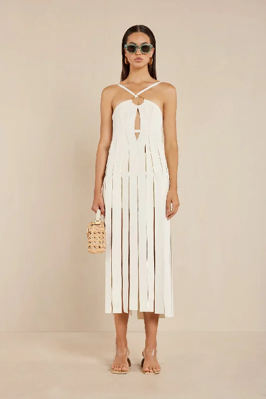 NAIDA KNIT DRESS - OFF WHITE