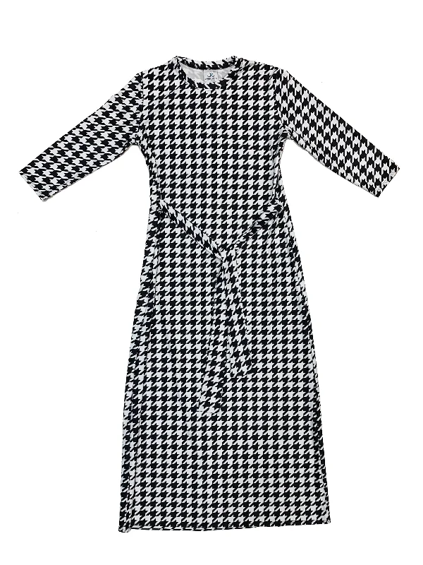 Ladies Houndstooth Sash Dress