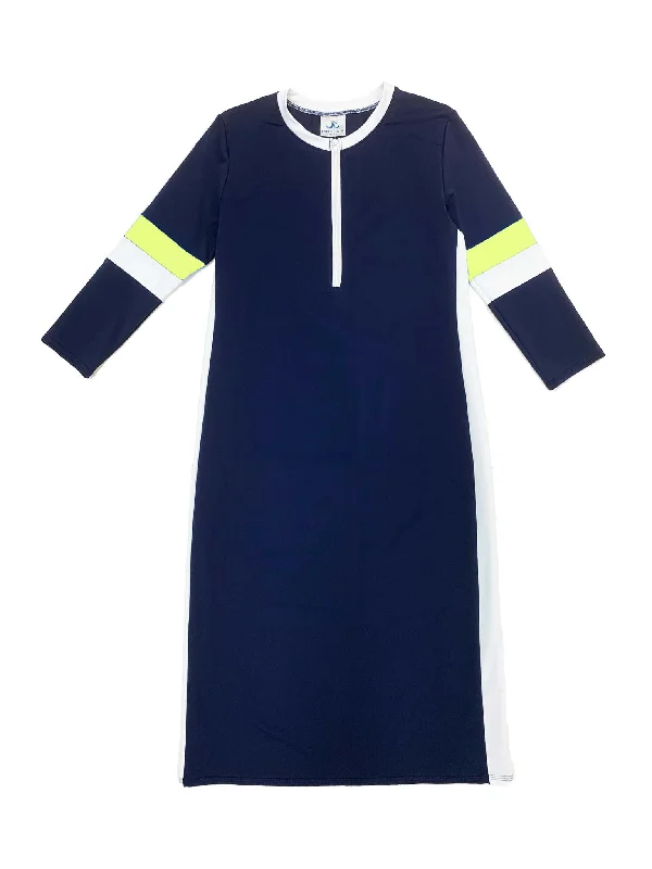 Navy Varsity Swim Dress