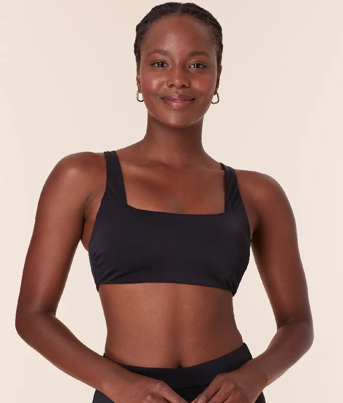 The Barbados Bikini Top - Eco Nylon - Black