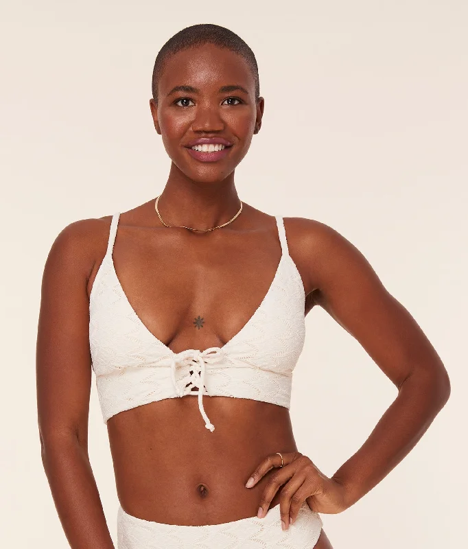 The Cabarete Bikini Top - Scallop Crochet - Gardenia