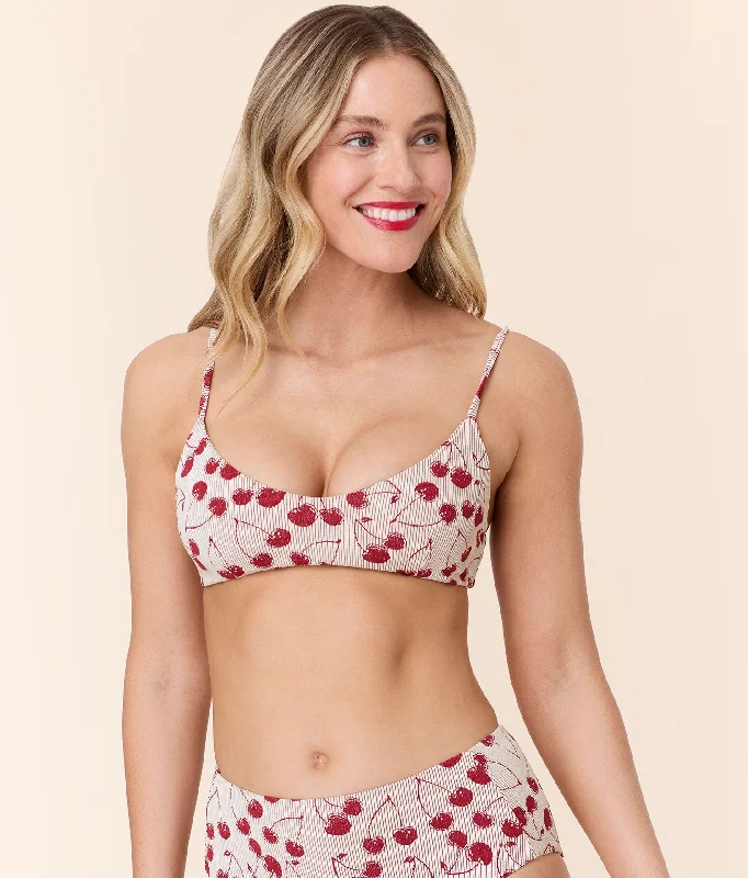 The Molokai Bikini Top - Cherry Jacquard - Cherries