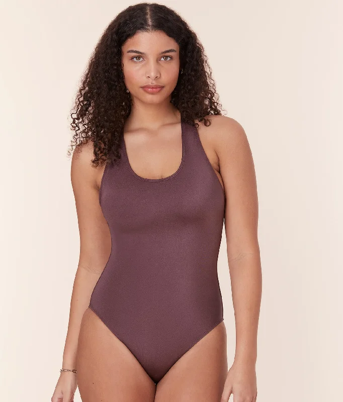 The Tulum One Piece - Satin - Licorice - Long Torso