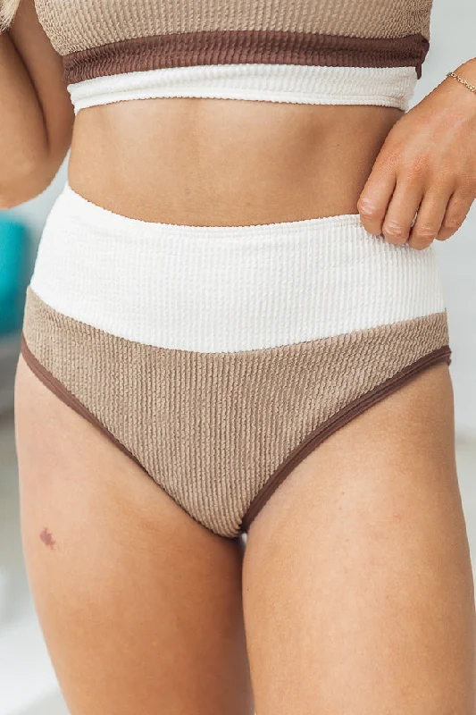 Do Not Disturb Neutral Color Block Swim Bottom