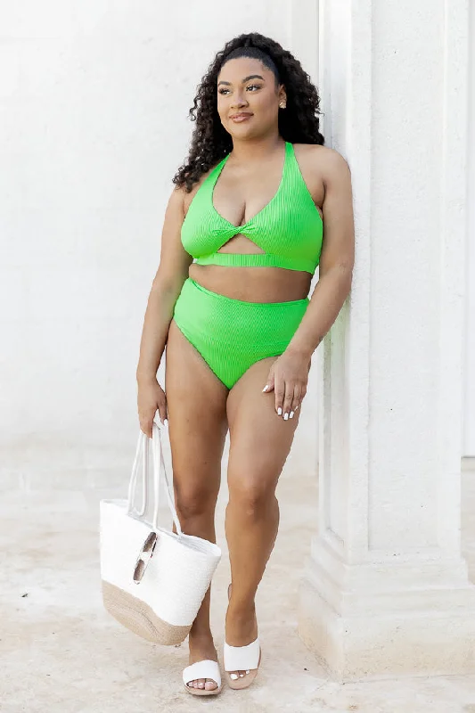 Green with Envy Lime Green Bikini Bottoms FINAL SALE