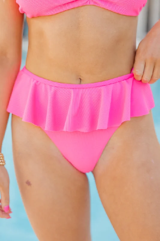 Last Splash Pink Ruffle Bikini Bottoms