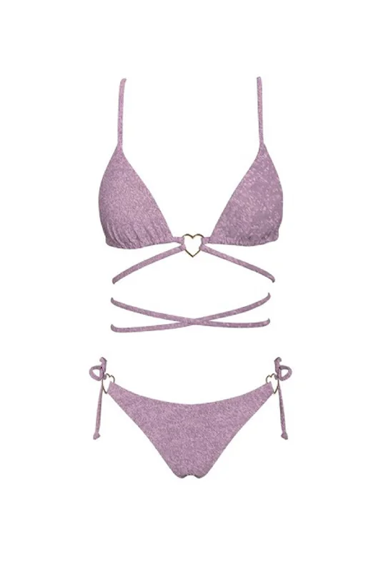 Summer Love Strappy Bikini Top Rose Shimmer