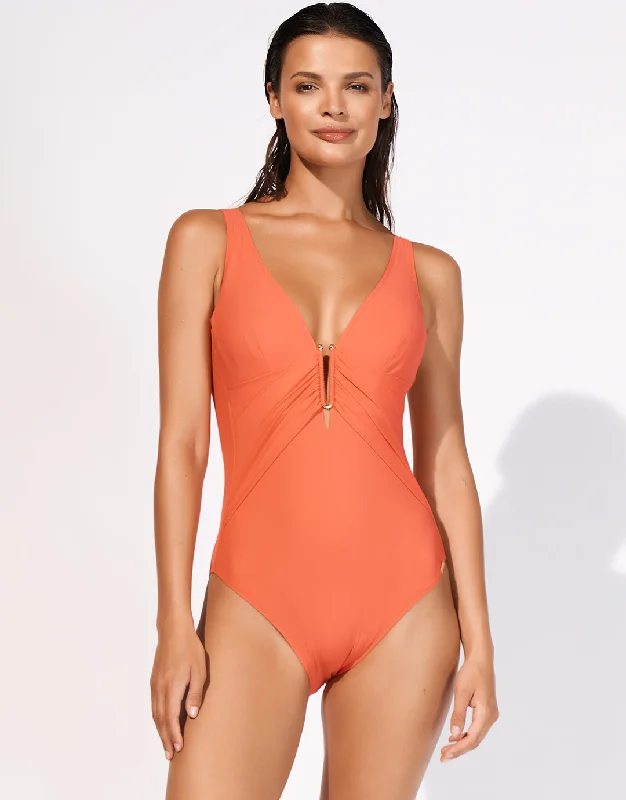 Honesty Underwired Swimsuit - Flame