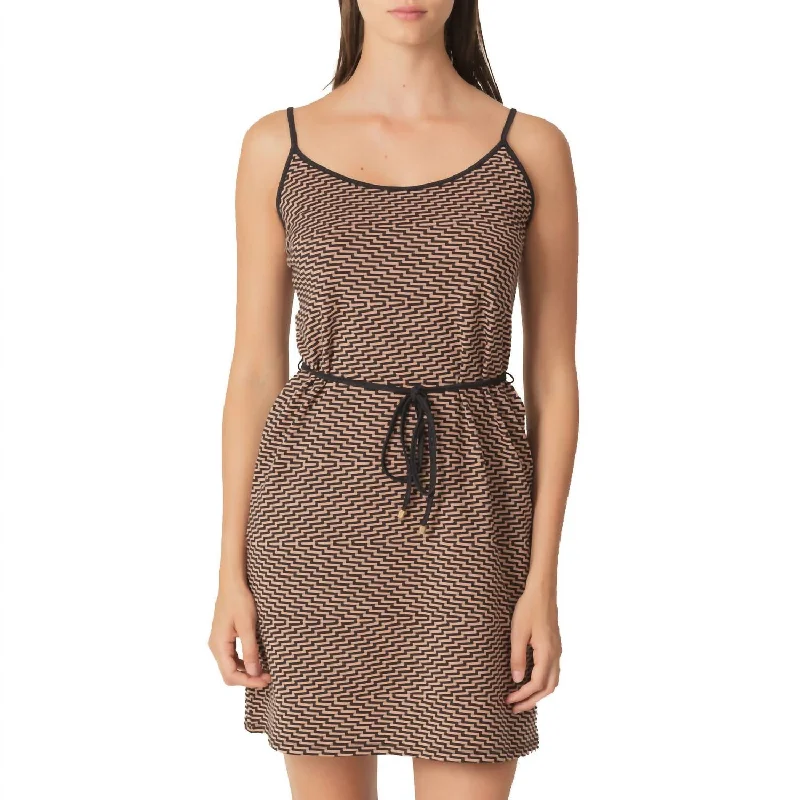 Monica Swim Short Dress In Copper