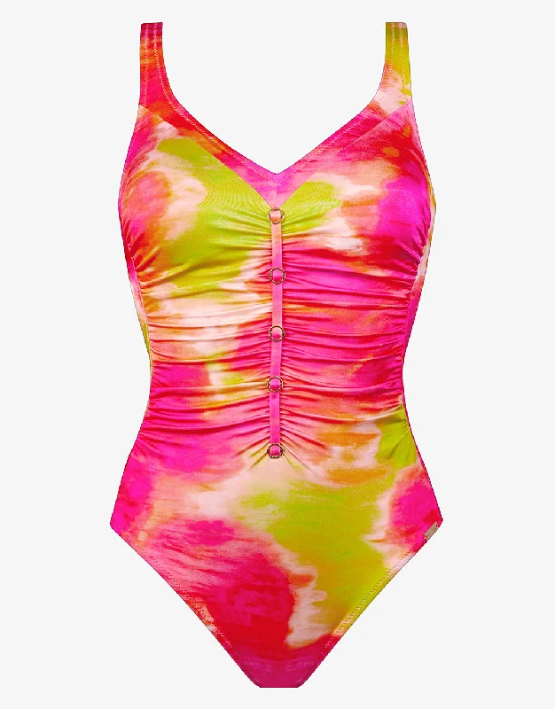 Pink Aqua Moulded Swimsuit - Pink Mix