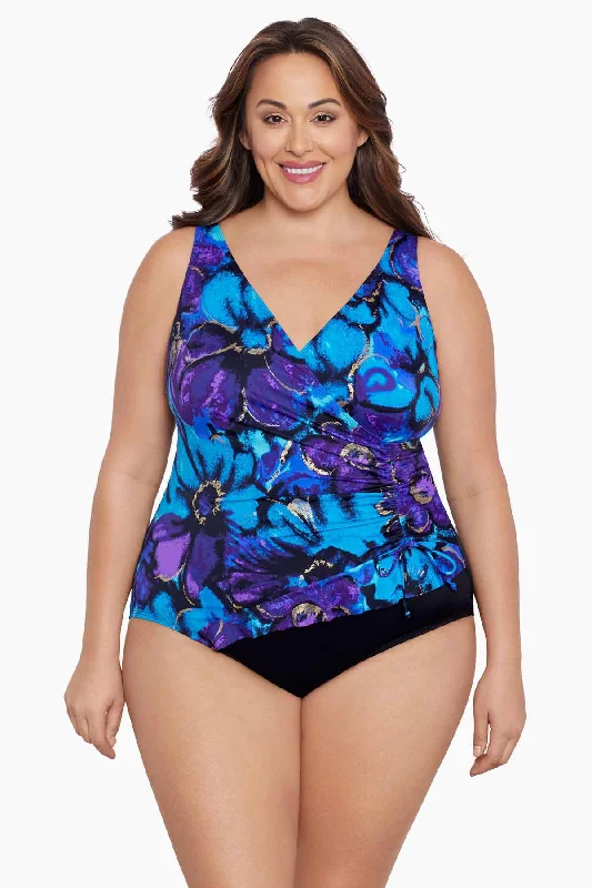 Plus Size Ruffle Surplice Long Torso One Piece Swimsuit Gypsy