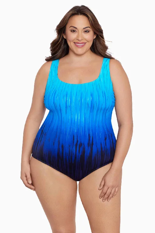 Plus Size Triple X Back Tank Long Torso One Piece Swimsuit High Energy