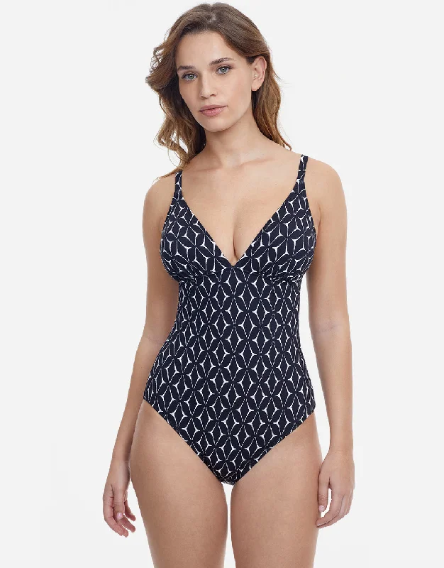 Profile Supreme V Neck Swimsuit - Black