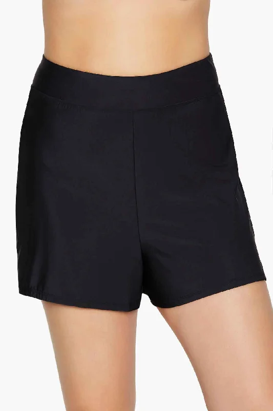 Plus Size Yoga Waist Short Swim Bottom