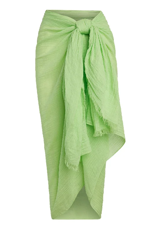 St. Tropez Sarong - Honeydew Crinkle Linen