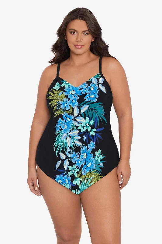 Plus Size Hank Tankini Top Fern Delight